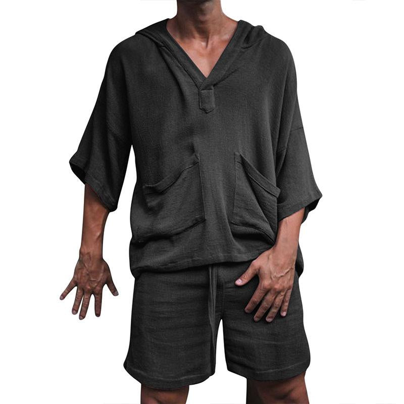 Lorenzo – Løstsiddende Sommer Sæt i Bomuld til Mænd