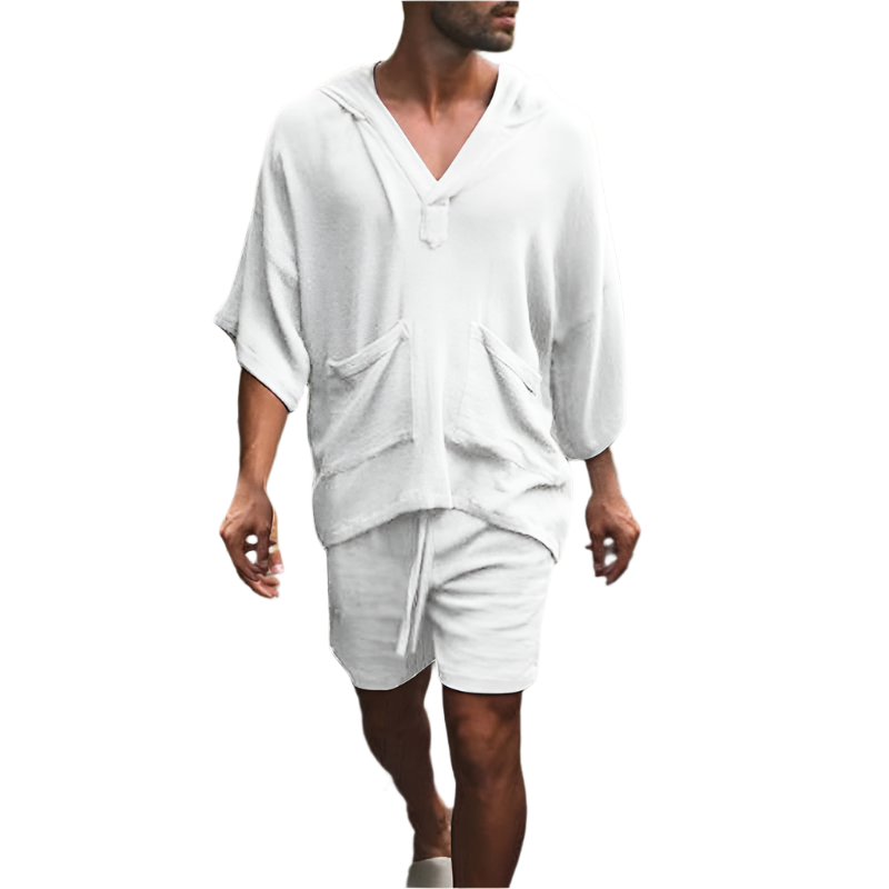 Lorenzo – Løstsiddende Sommer Sæt i Bomuld til Mænd