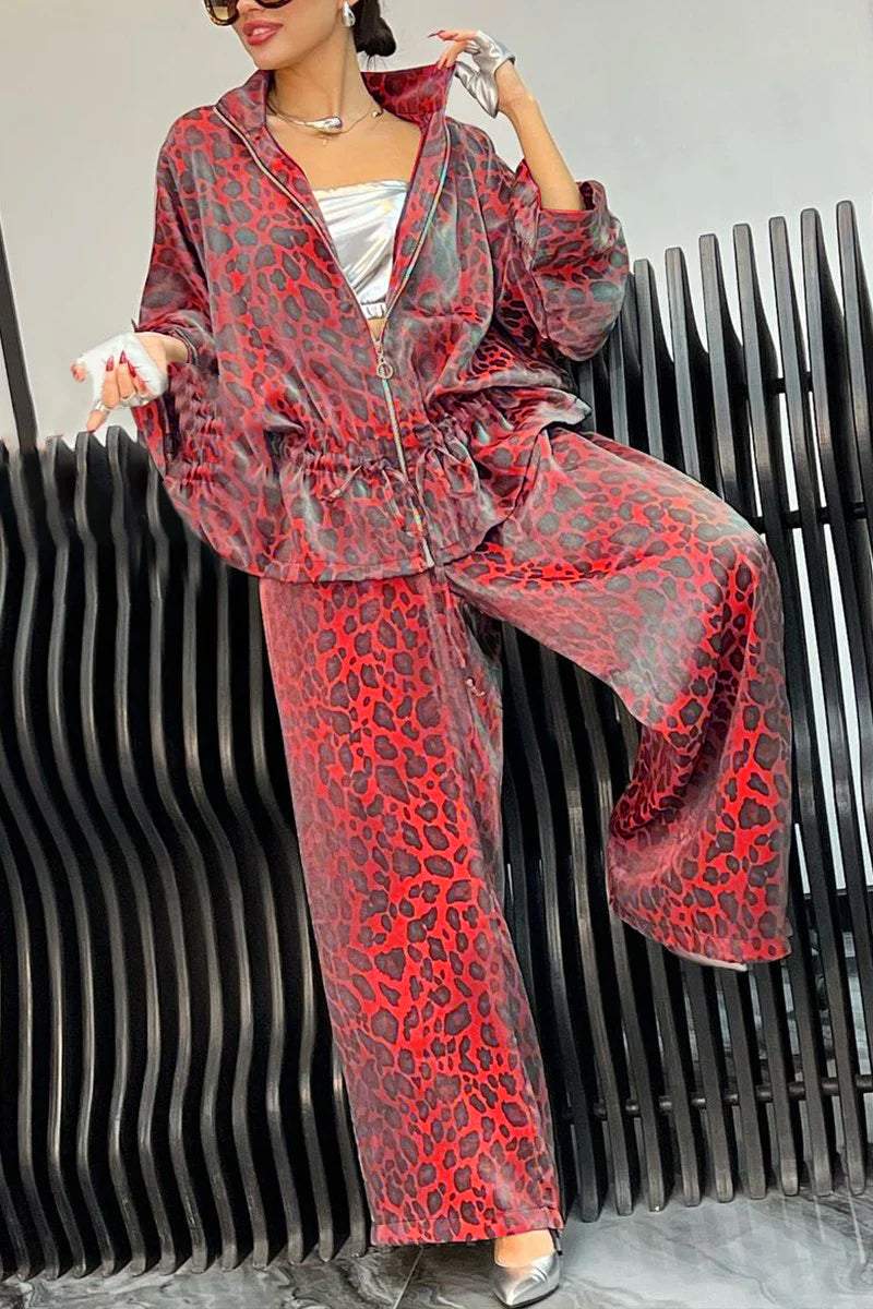 GiovanniValente Casual jakkesæt med leopardprint