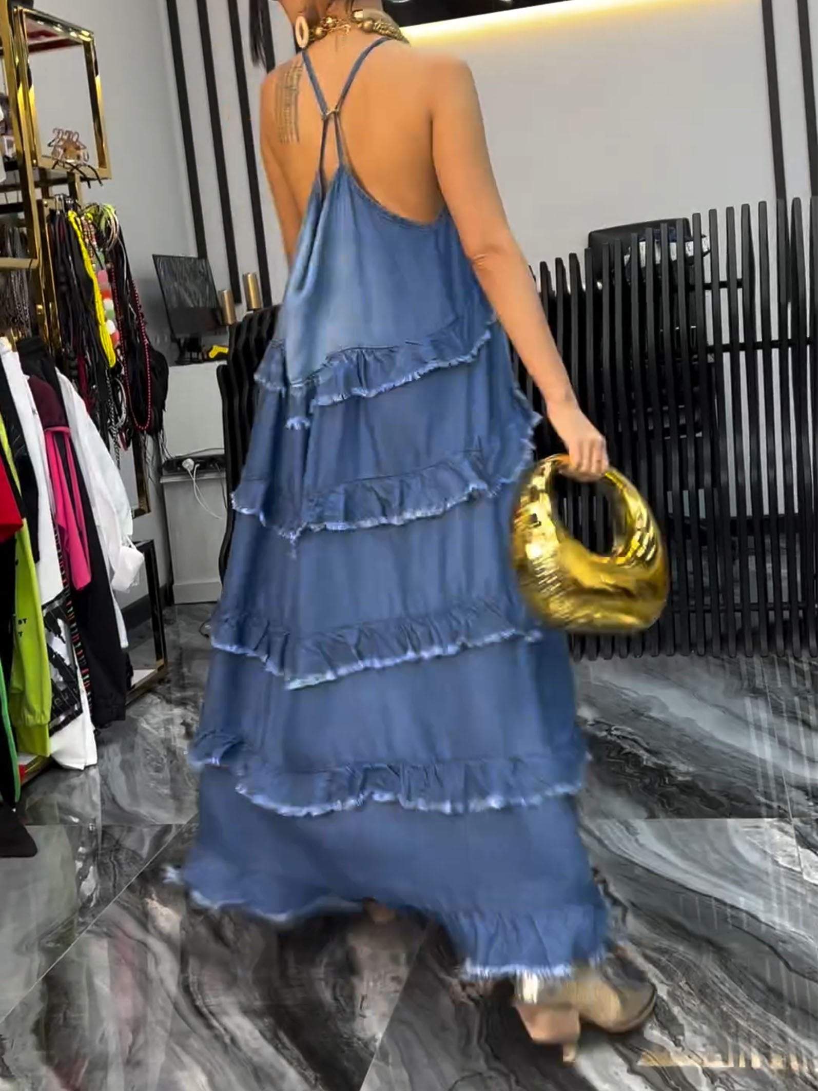 MarcoRicci Afslappet Kjole Med V-hals