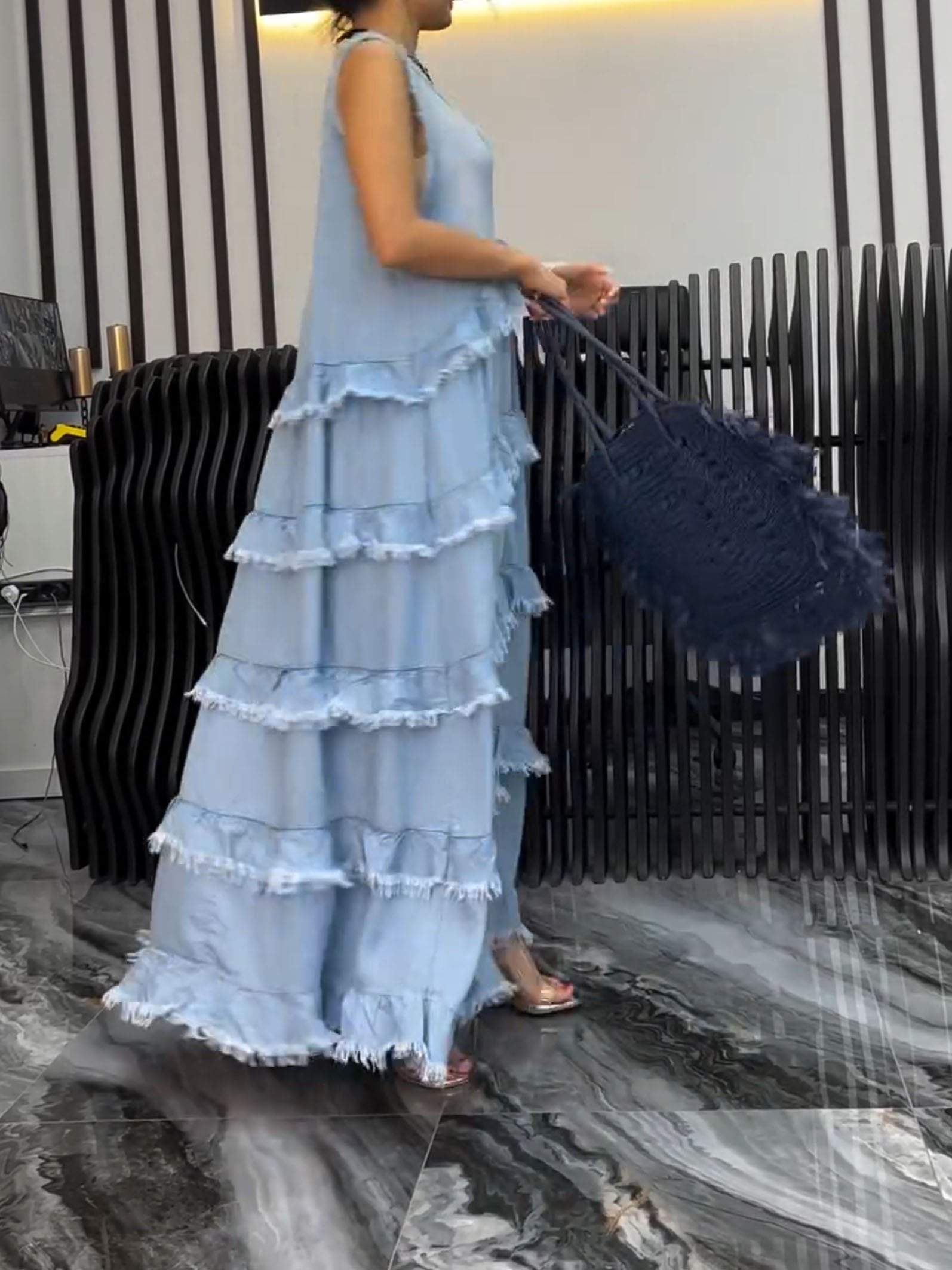 MarcoRicci Afslappet Kjole Med V-hals