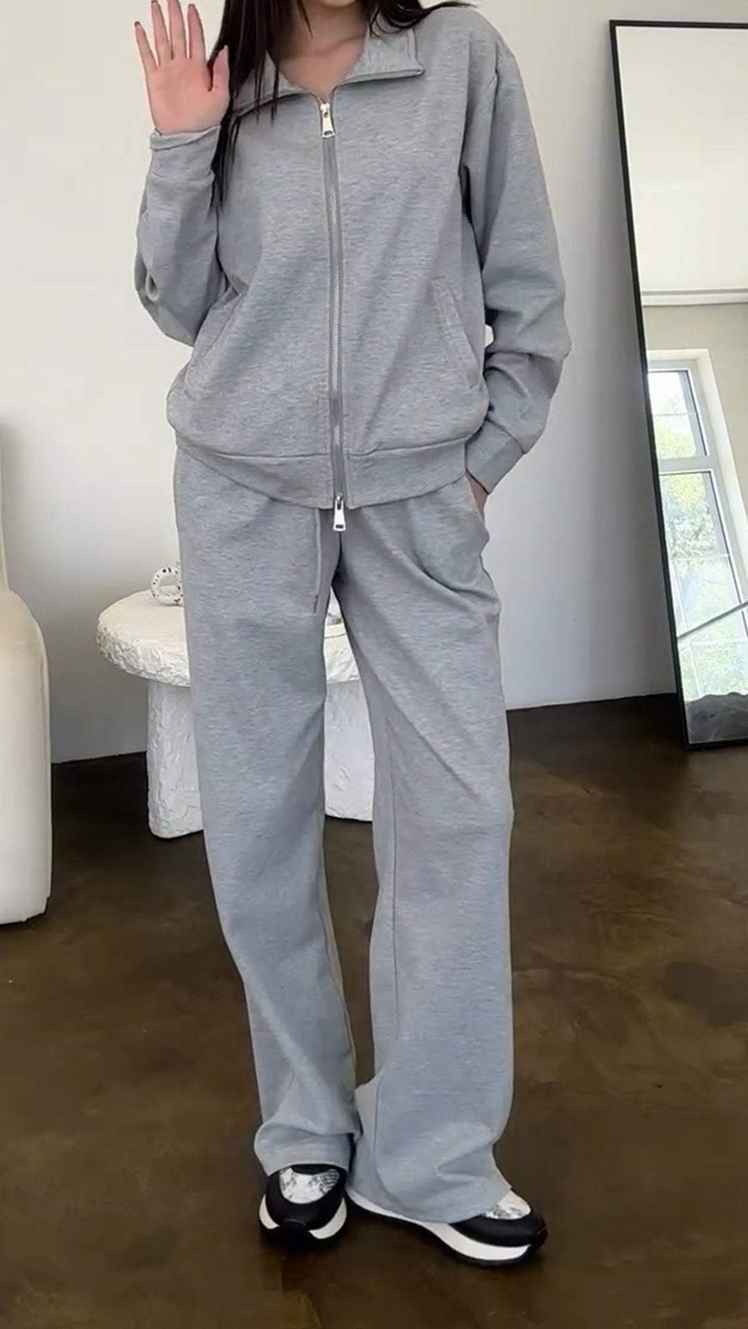 GiorgioSantini Sweatshirt med lynlås, todelt sæt