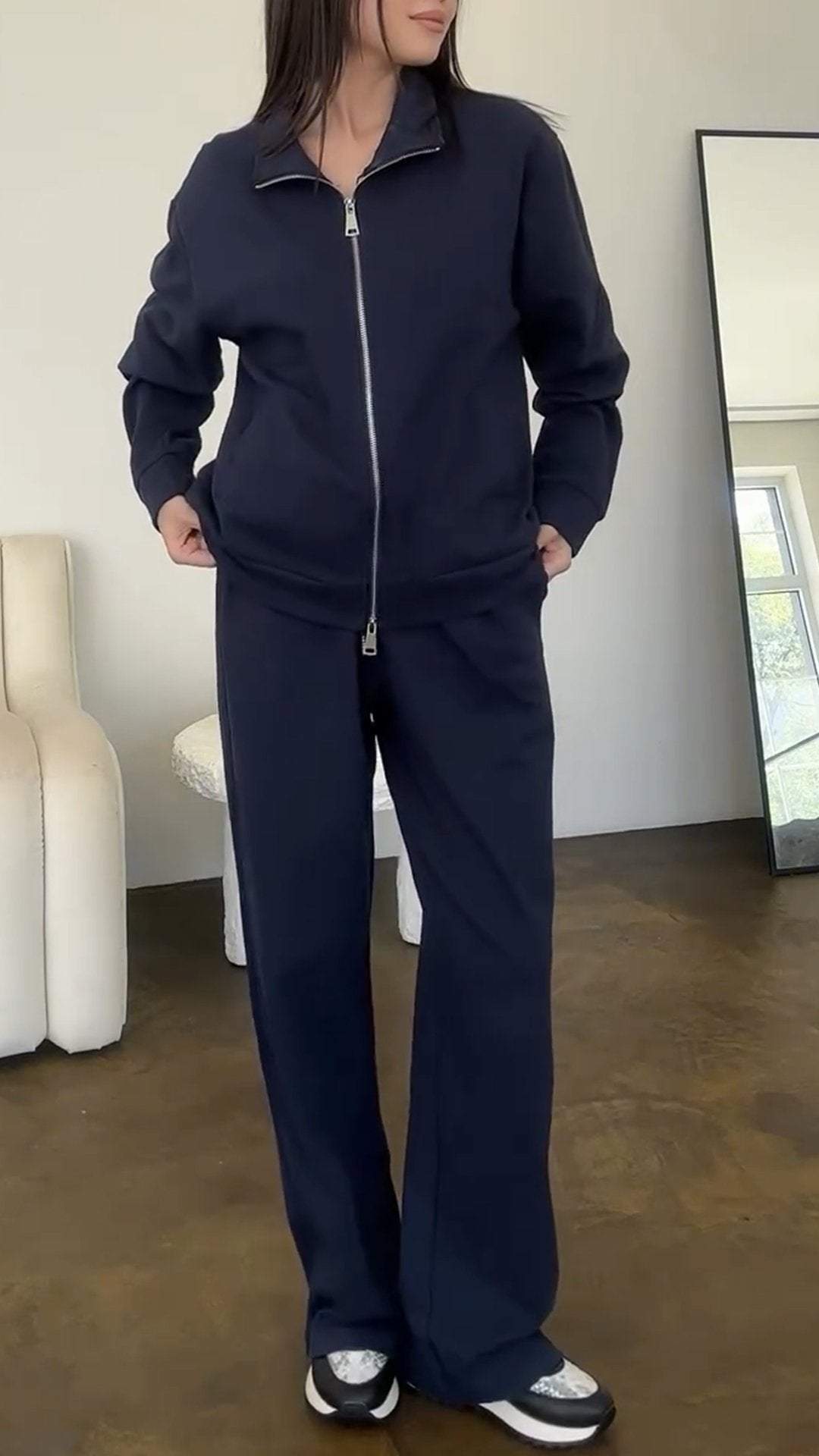 GiorgioSantini Sweatshirt med lynlås, todelt sæt