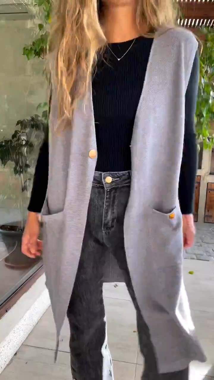 AntonioVerdi Ensfarvet Tank Vest