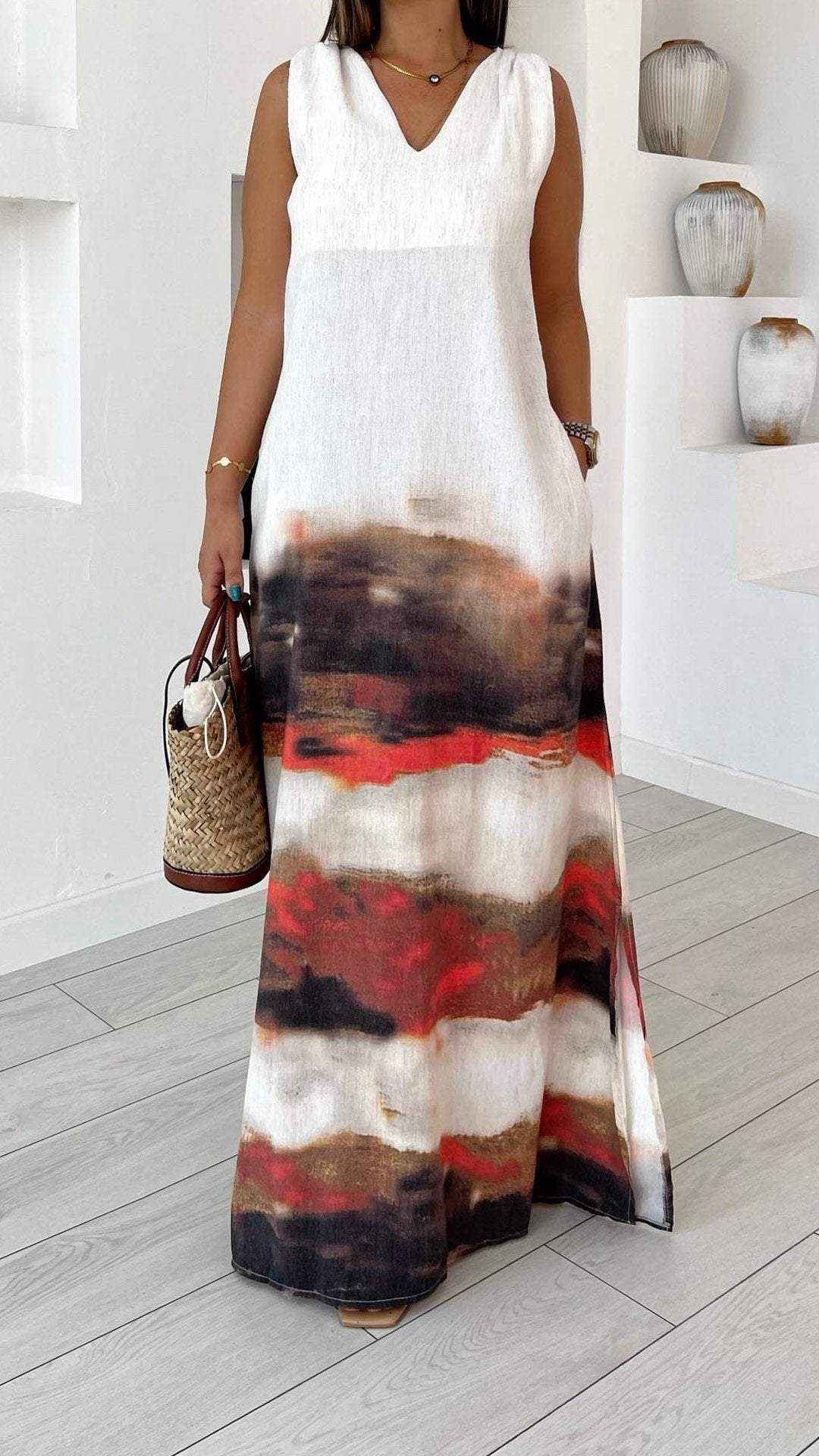 LucaRusso ærmeløs kjole