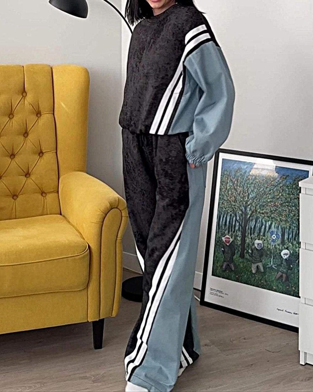 NicolaFerri Kontrastfarve Casual Sæt