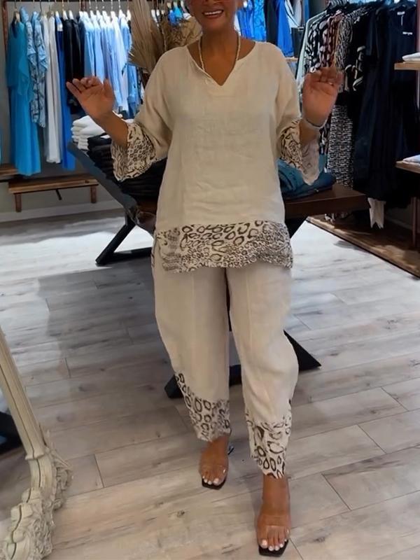 SofiaFiorelli V-hals og Leopard print