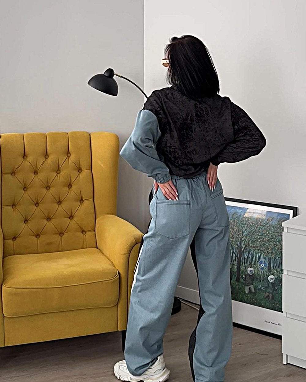 NicolaFerri Kontrastfarve Casual Sæt