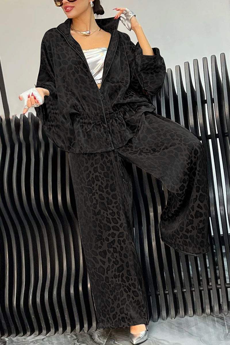 GiovanniValente Casual jakkesæt med leopardprint