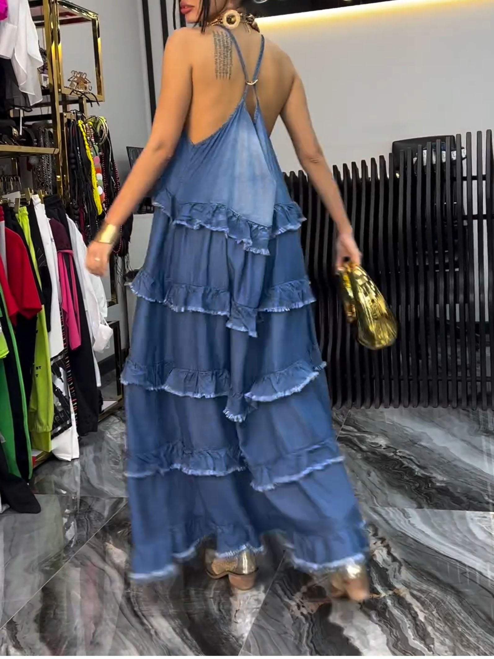 MarcoRicci Afslappet Kjole Med V-hals