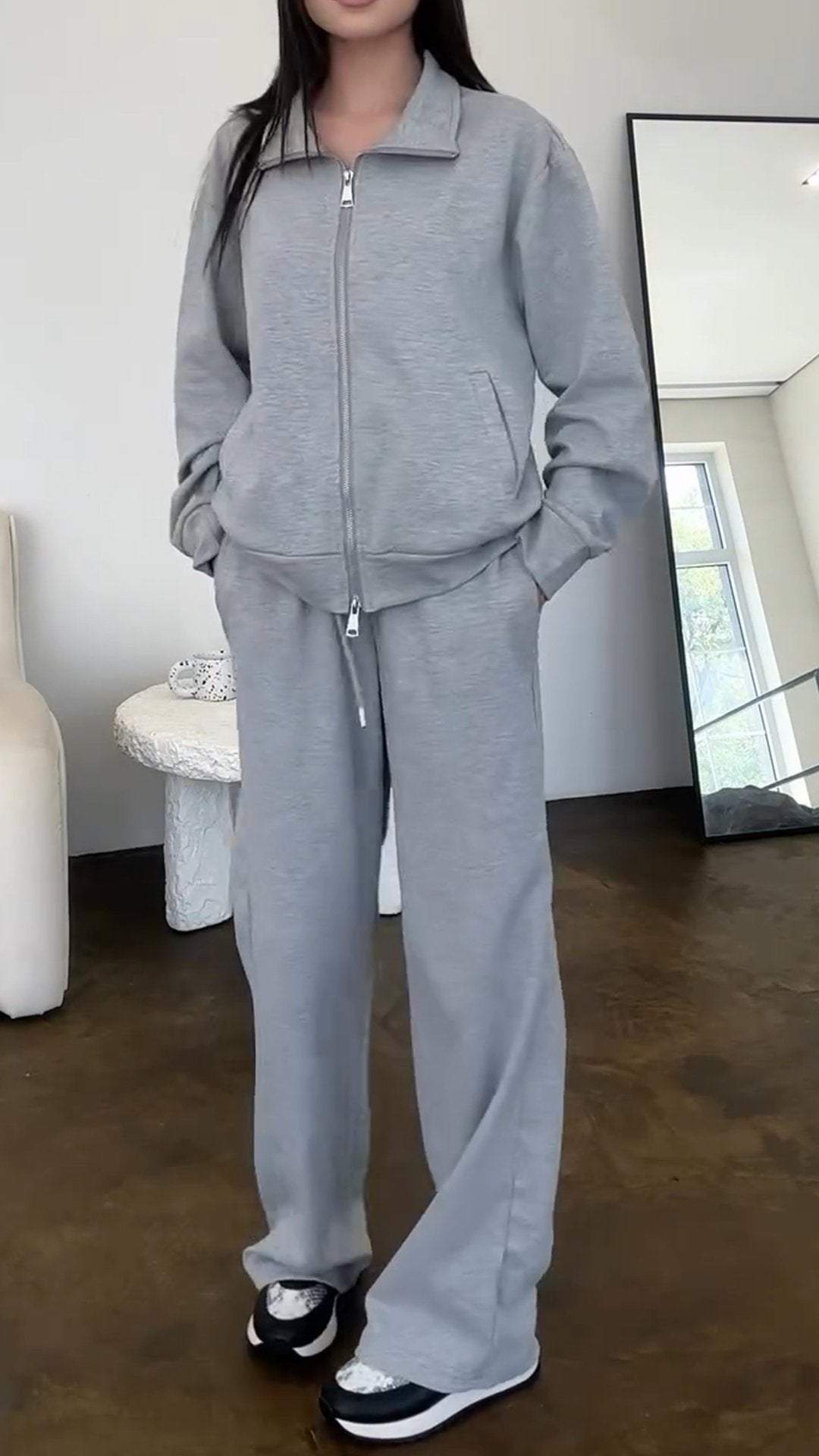 GiorgioSantini Sweatshirt med lynlås, todelt sæt