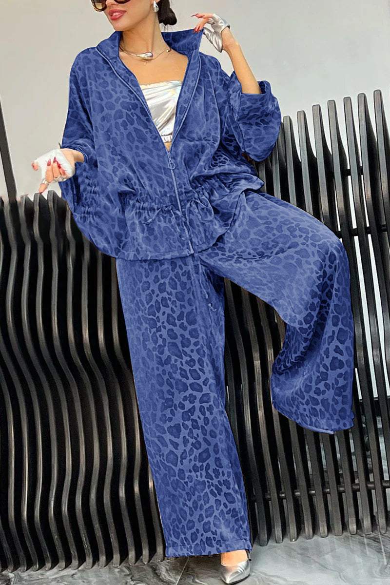 GiovanniValente Casual jakkesæt med leopardprint