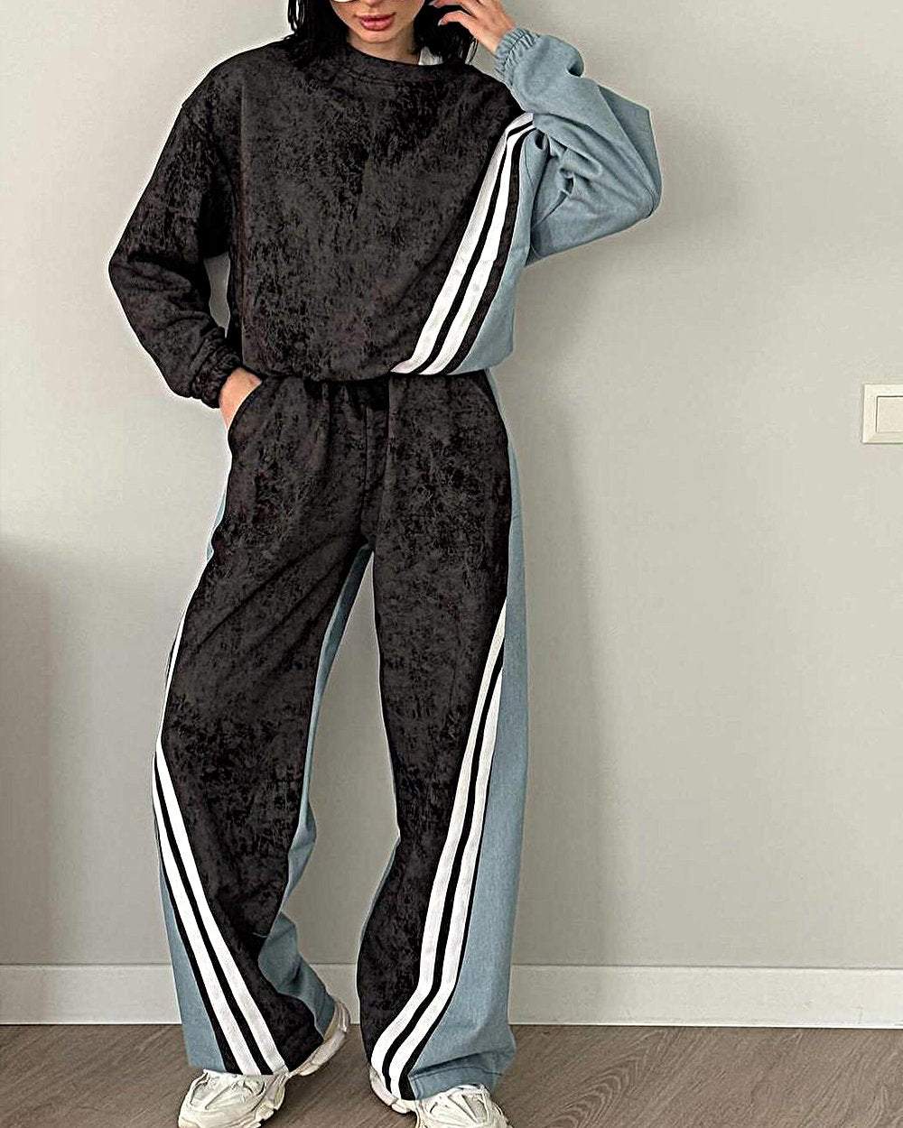 NicolaFerri Kontrastfarve Casual Sæt