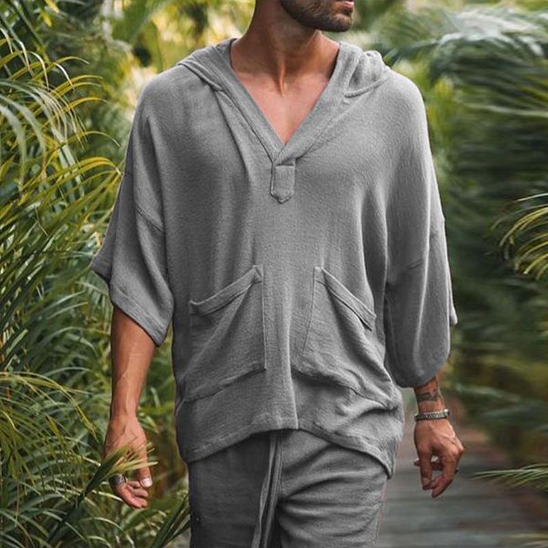 Lorenzo – Løstsiddende Sommer Sæt i Bomuld til Mænd