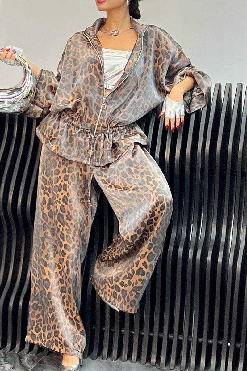 GiovanniValente Casual jakkesæt med leopardprint