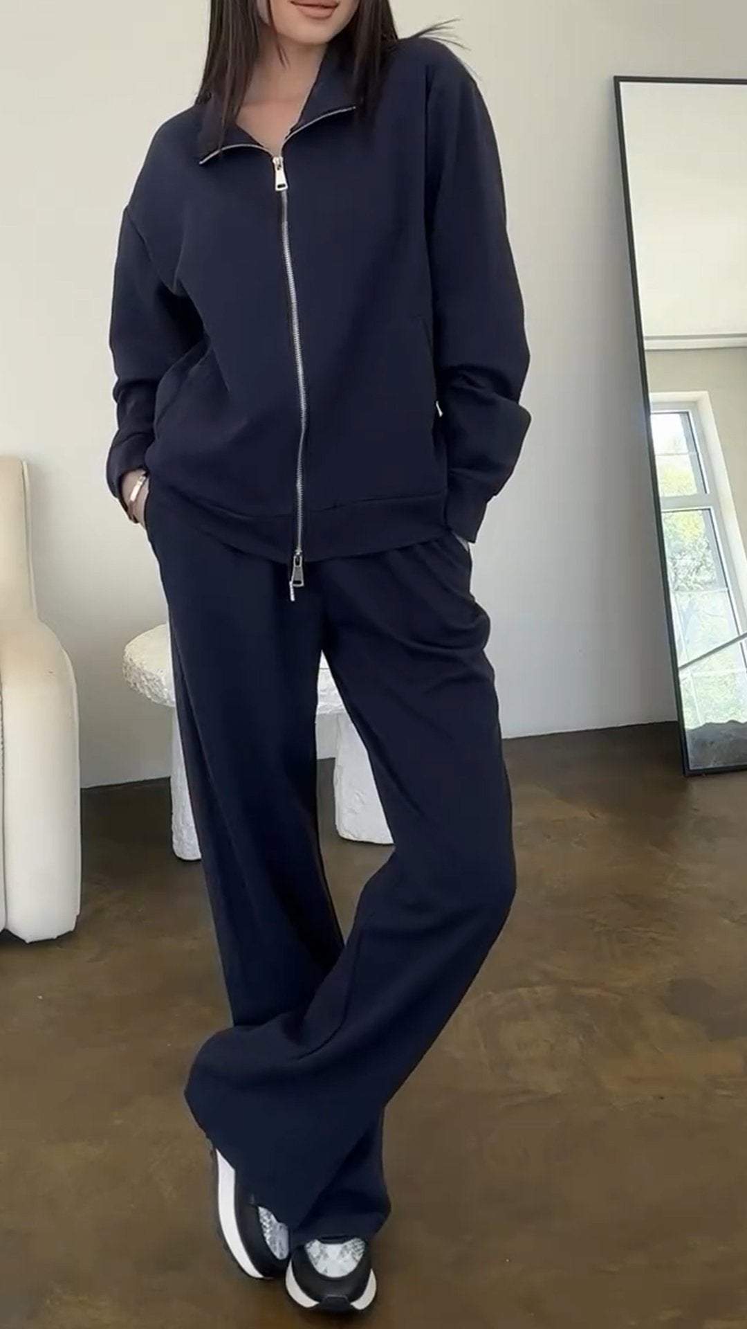 GiorgioSantini Sweatshirt med lynlås, todelt sæt