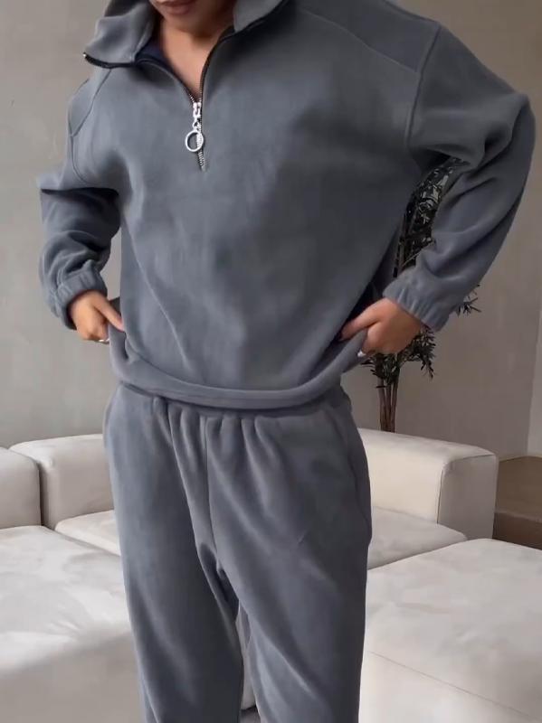 AntonioMoretti Sweatshirt-sæt med Lynlås
