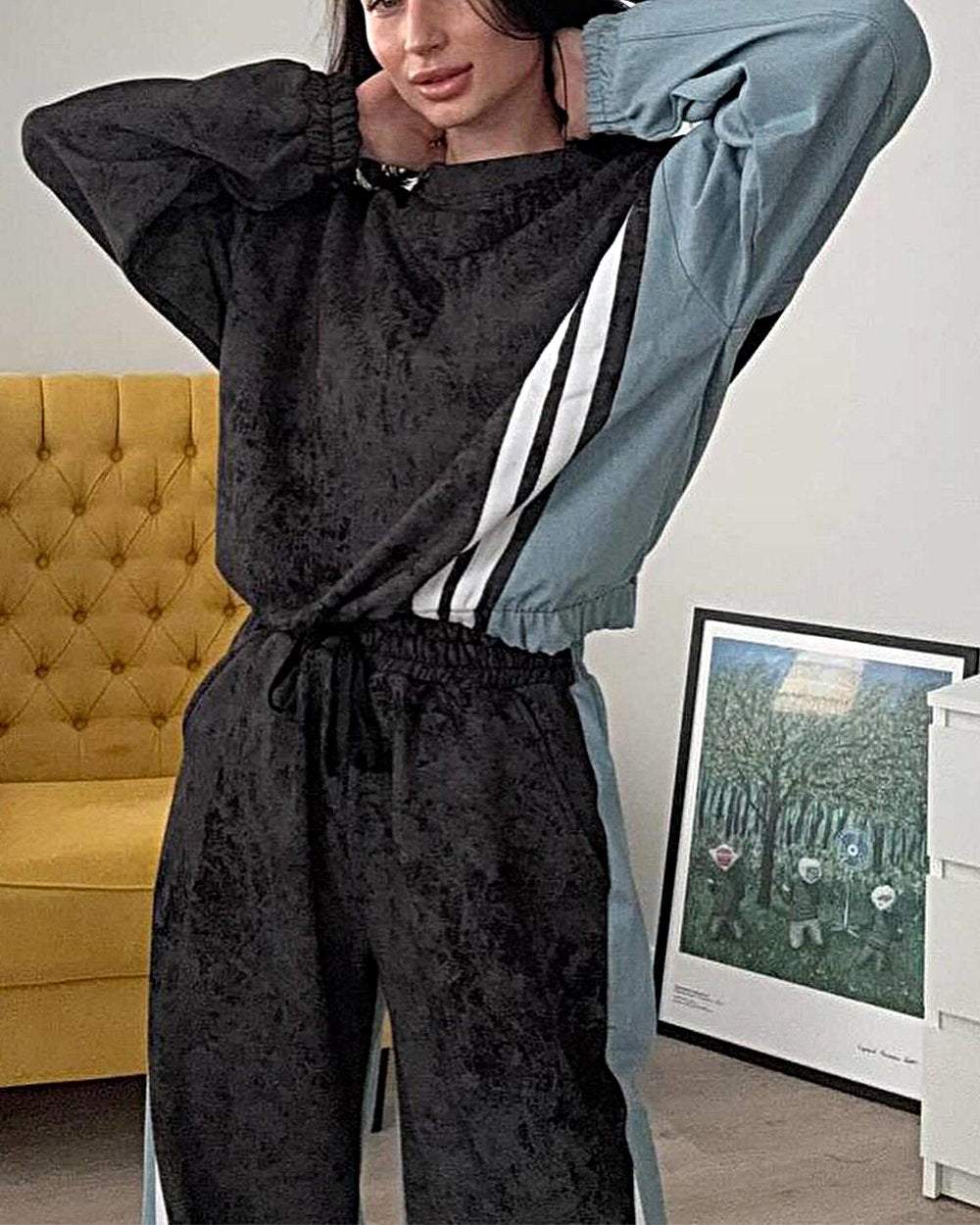 NicolaFerri Kontrastfarve Casual Sæt