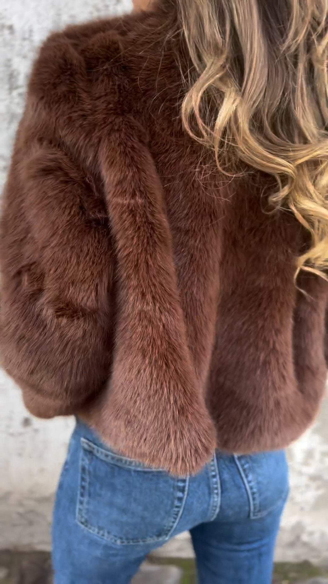 ElenaCaprini pelskrave lynlås Casual jakke
