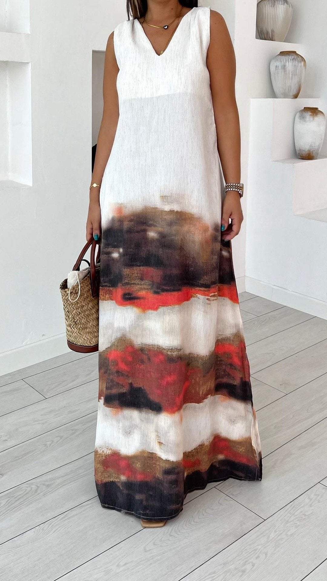 LucaRusso ærmeløs kjole