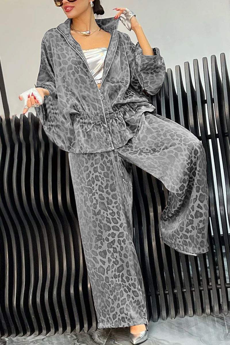 GiovanniValente Casual jakkesæt med leopardprint