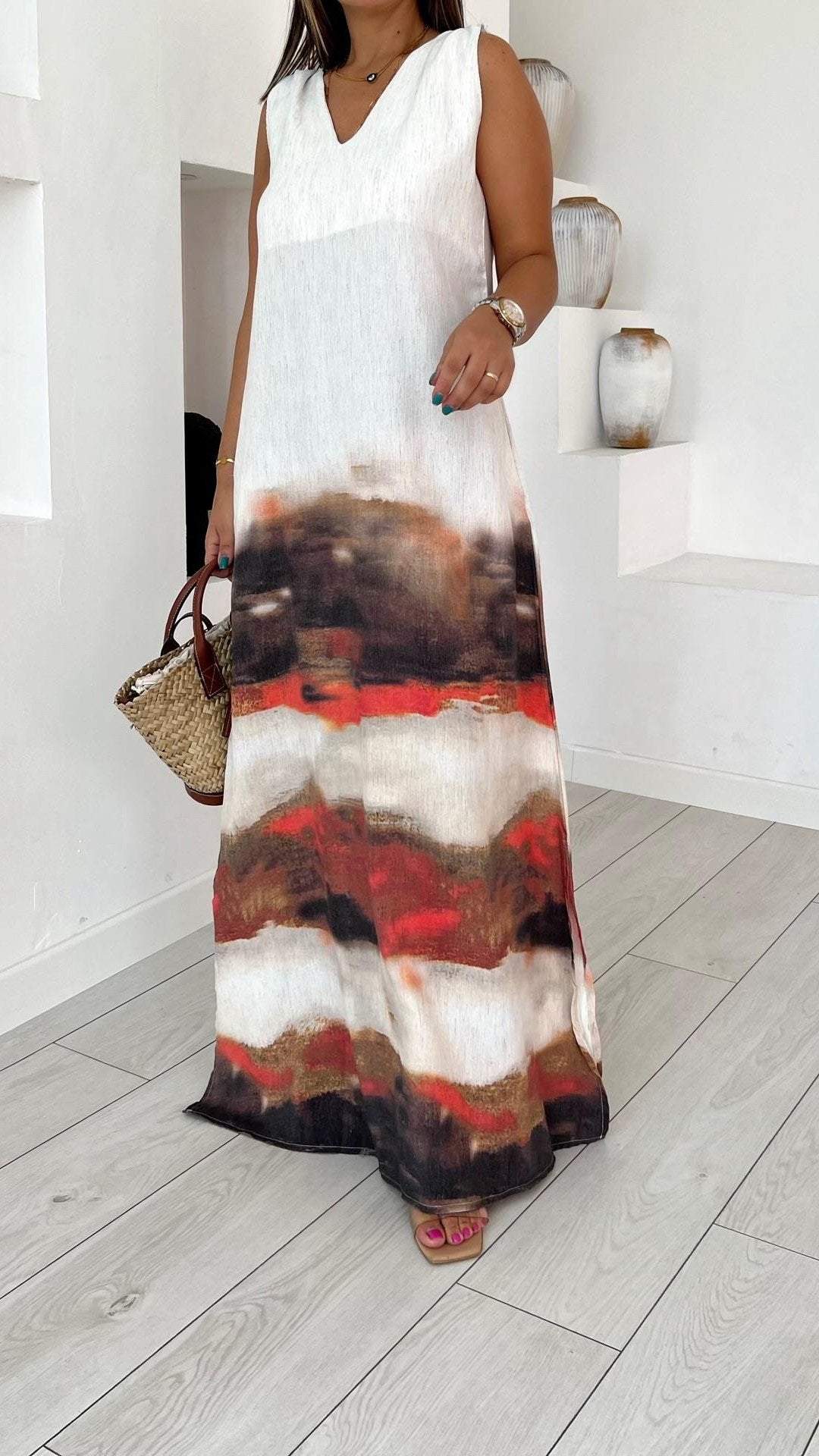 LucaRusso ærmeløs kjole