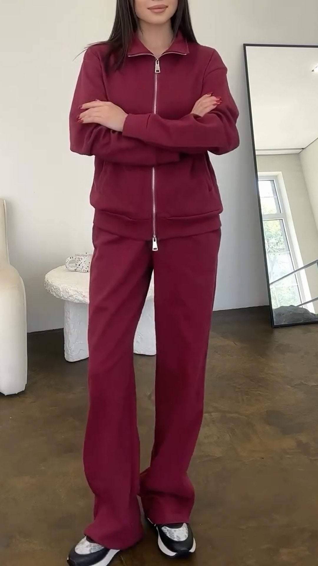 GiorgioSantini Sweatshirt med lynlås, todelt sæt