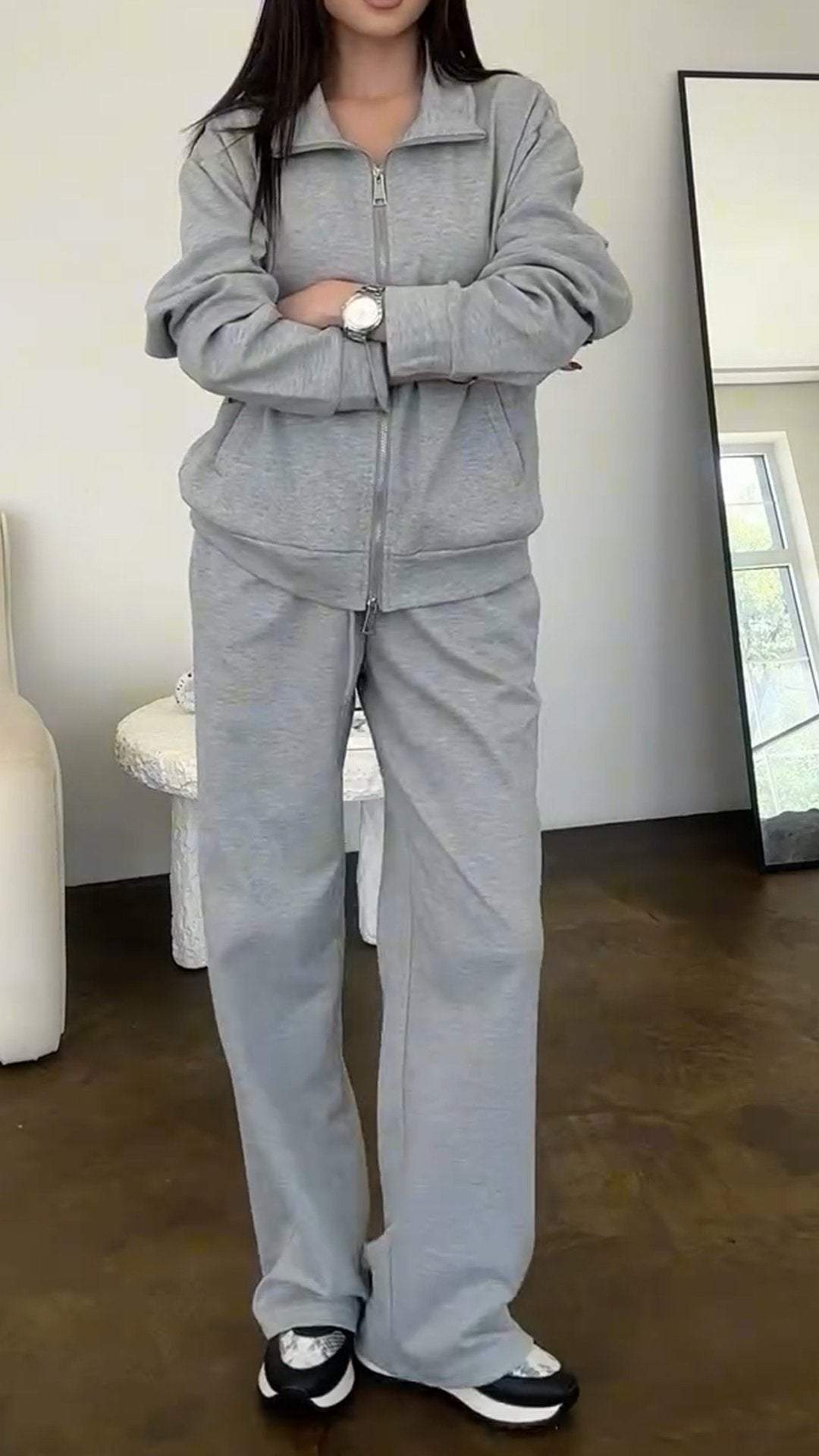 GiorgioSantini Sweatshirt med lynlås, todelt sæt