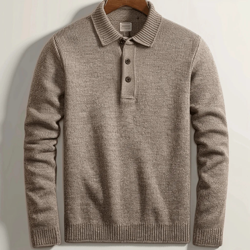 Lorenzo – Strikket Polo Sweater til Mænd
