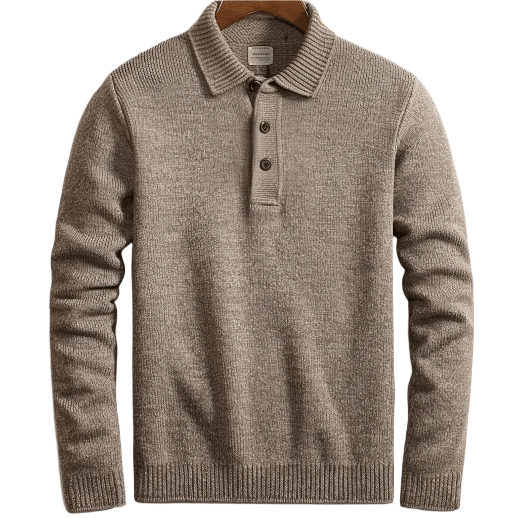 Lorenzo – Strikket Polo Sweater til Mænd