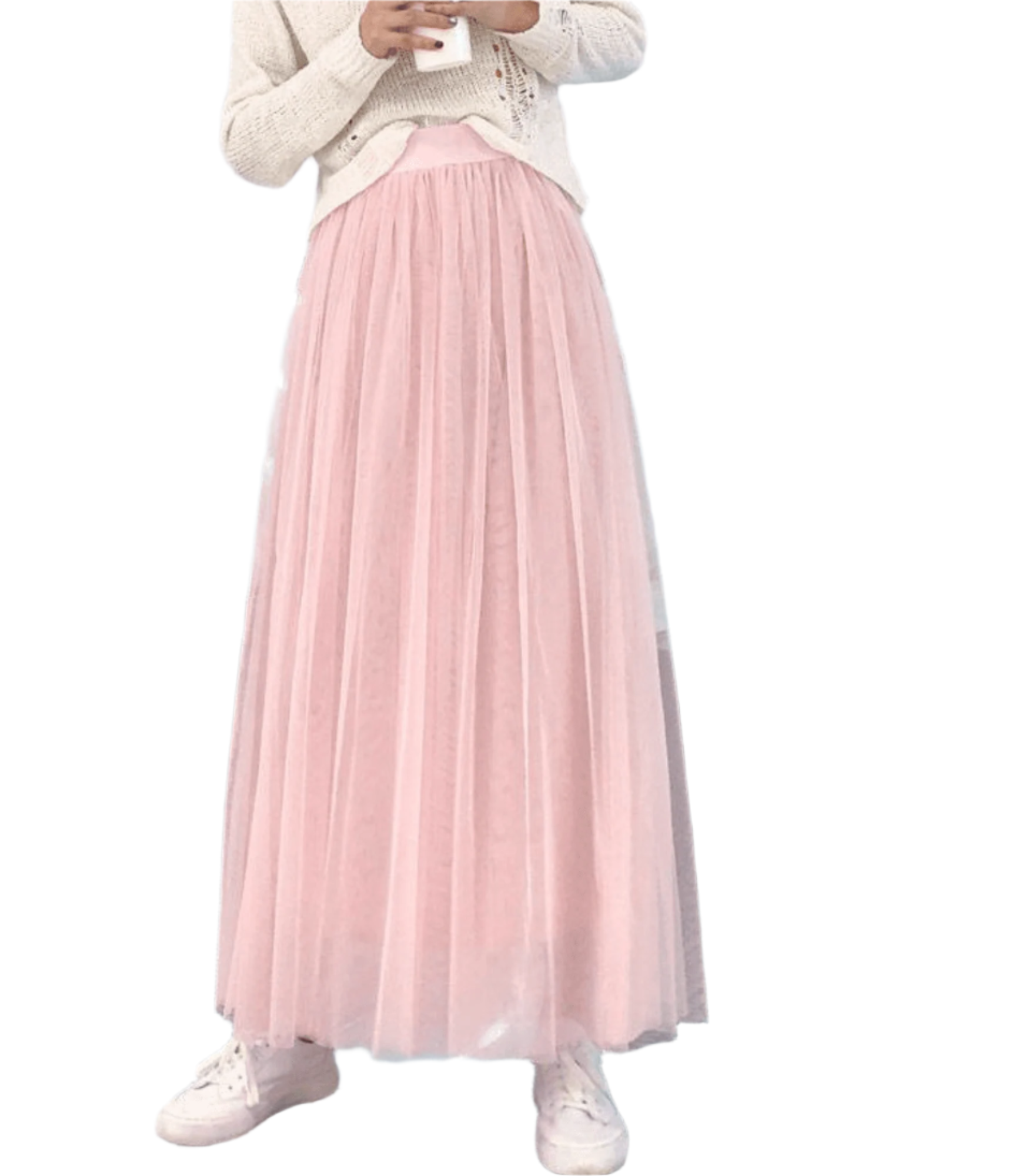 Isabella – Højtaljet Elegant Dame Midi Nederdel