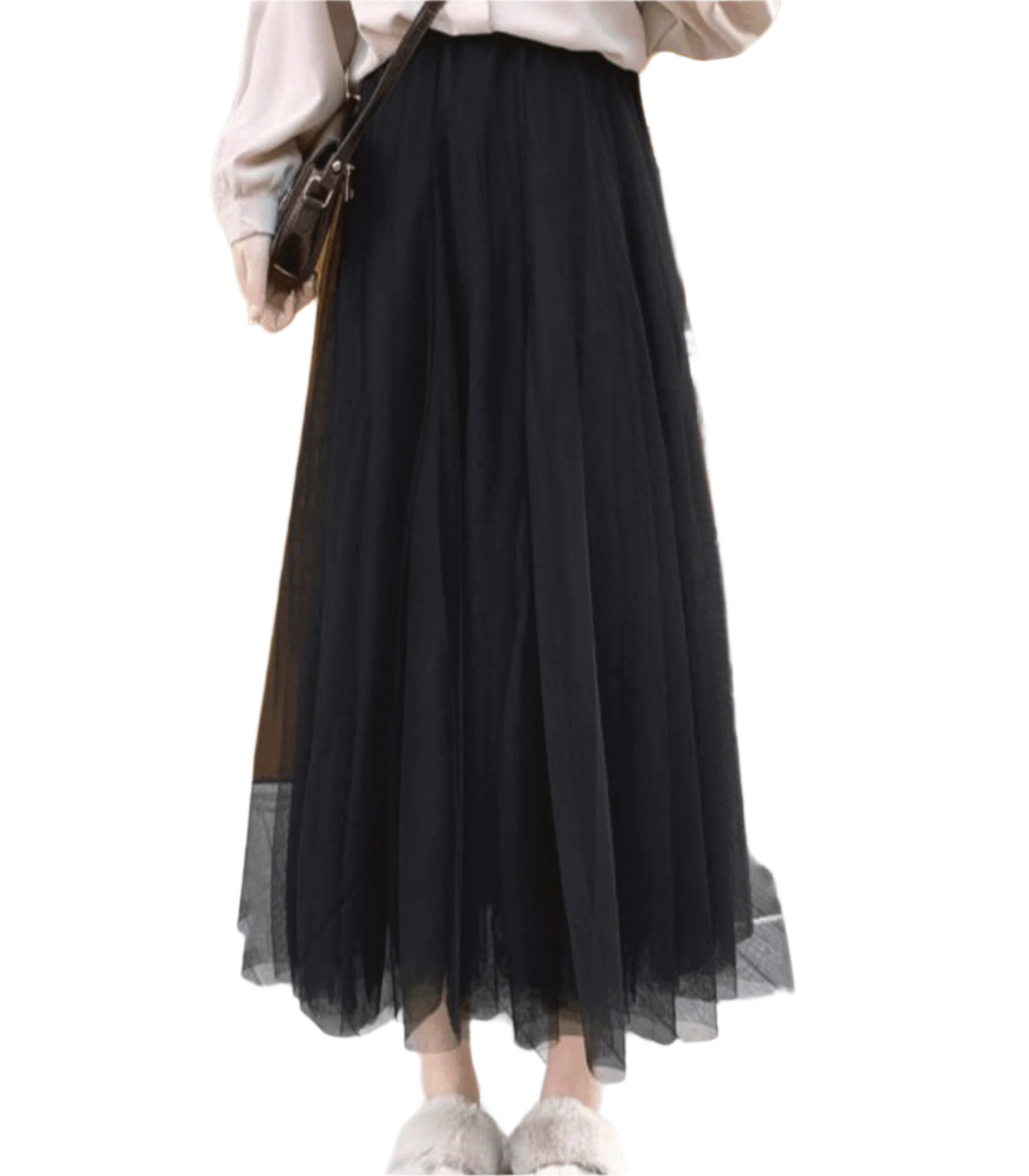 Isabella – Højtaljet Elegant Dame Midi Nederdel