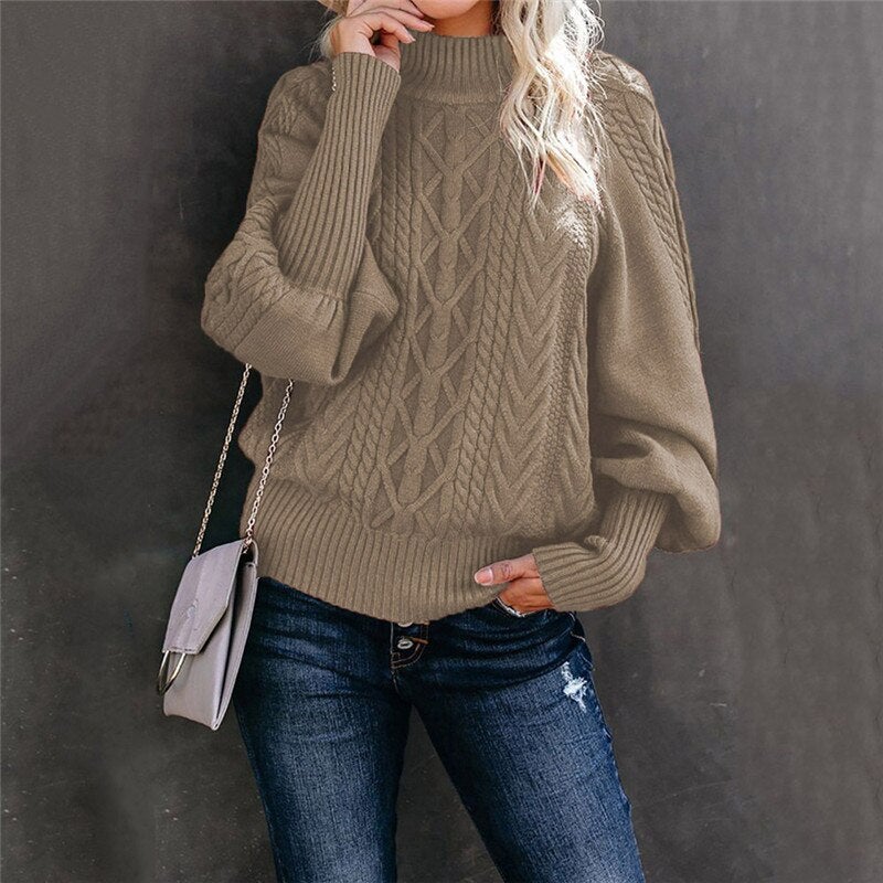 Isabella – Strikket Varm Dame Sweater til Vinteren