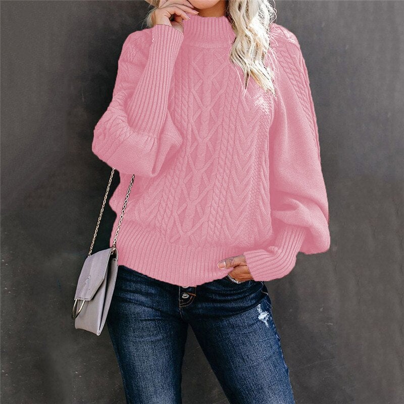 Isabella – Strikket Varm Dame Sweater til Vinteren