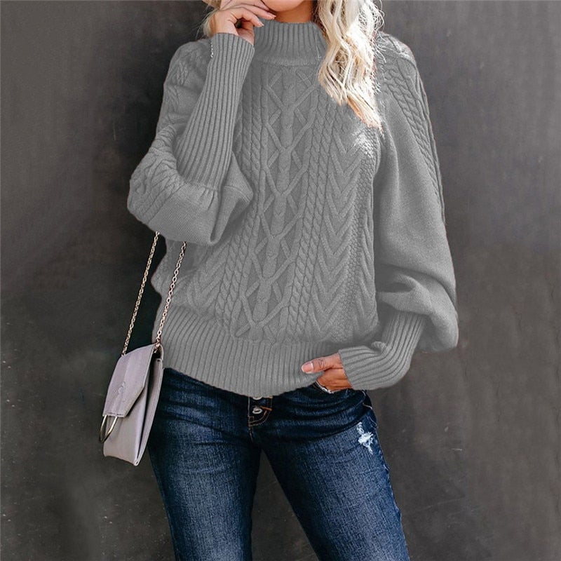 Isabella – Strikket Varm Dame Sweater til Vinteren
