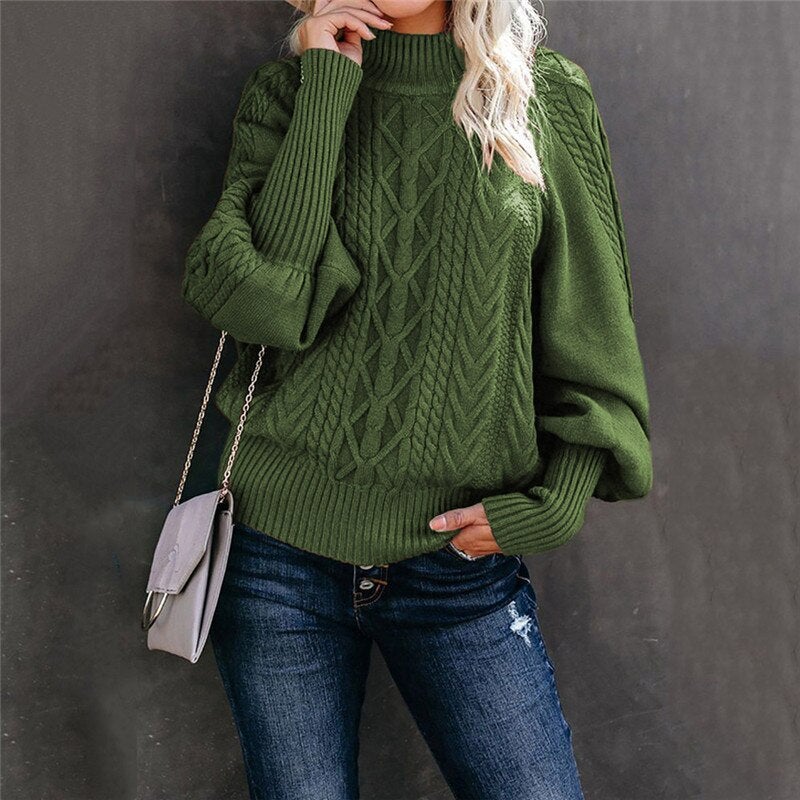 Isabella – Strikket Varm Dame Sweater til Vinteren