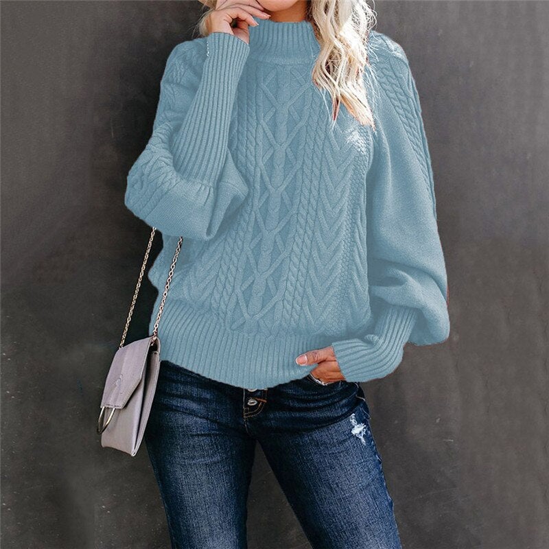 Isabella – Strikket Varm Dame Sweater til Vinteren