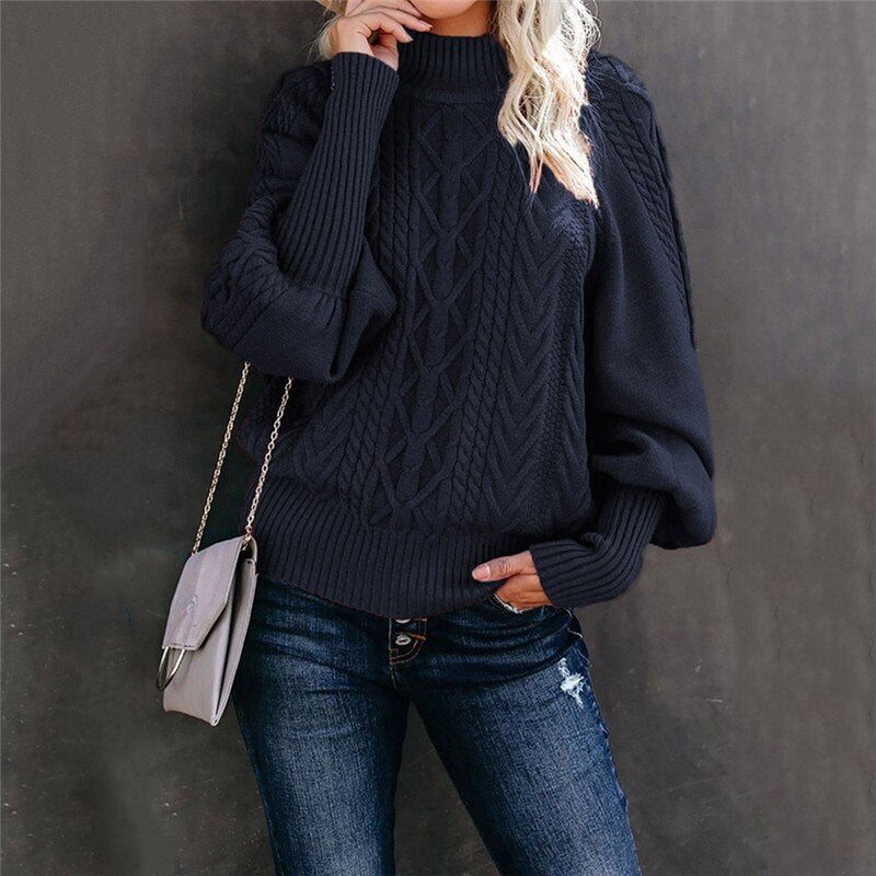 Isabella – Strikket Varm Dame Sweater til Vinteren