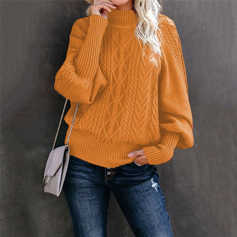 Isabella – Strikket Varm Dame Sweater til Vinteren