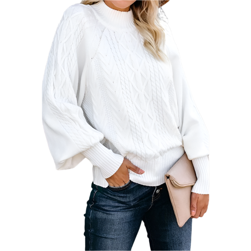 Isabella – Strikket Varm Dame Sweater til Vinteren