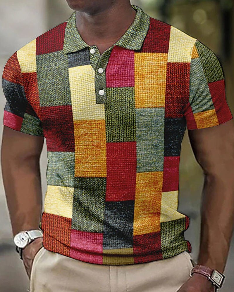 LucaMarini Ternet Kortærmet Poloshirt