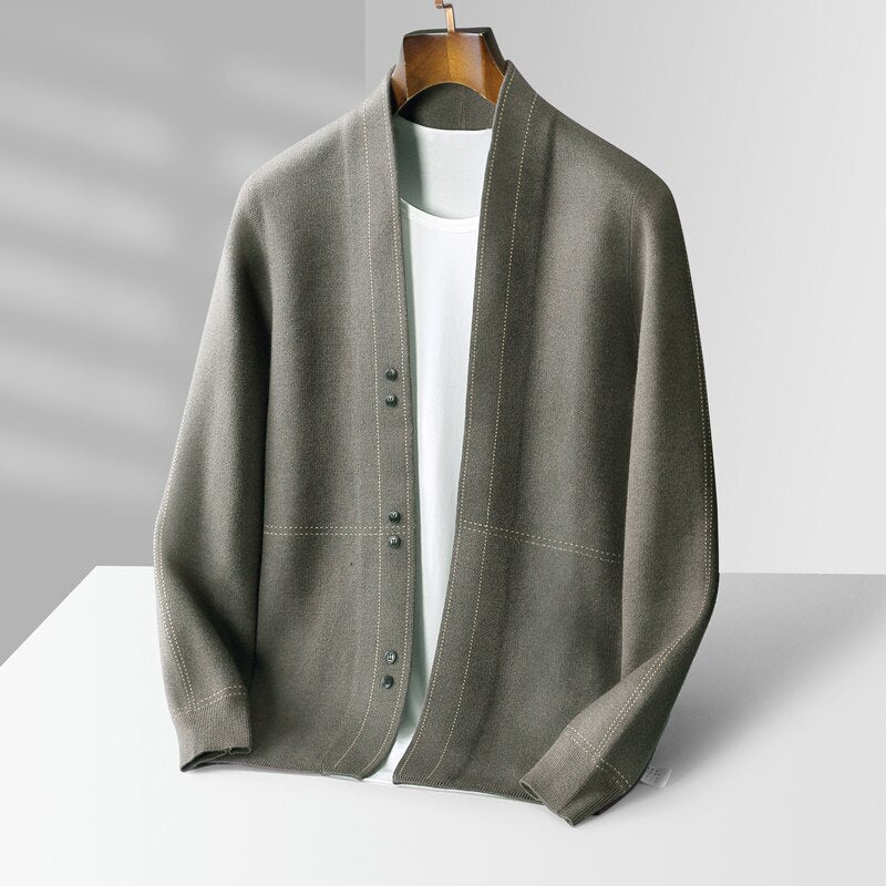 MarcoVellini Luxury Jacquard Cardigan til mænd