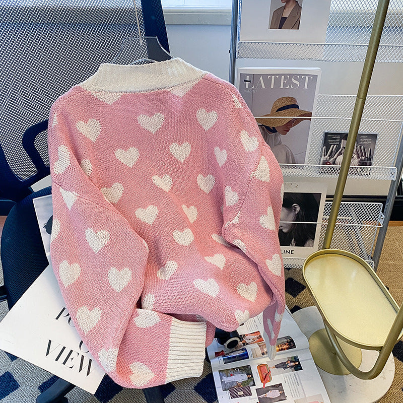Joy - Heart Cardigan til damer