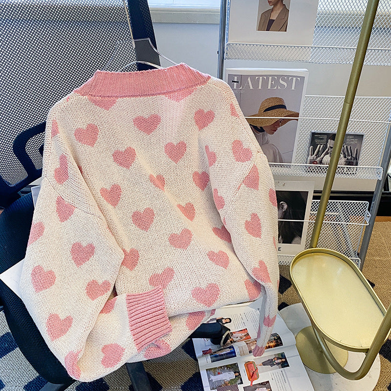 Joy - Heart Cardigan til damer