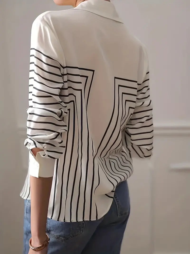 AntonioVecchi Elegant skjorte med stribet print
