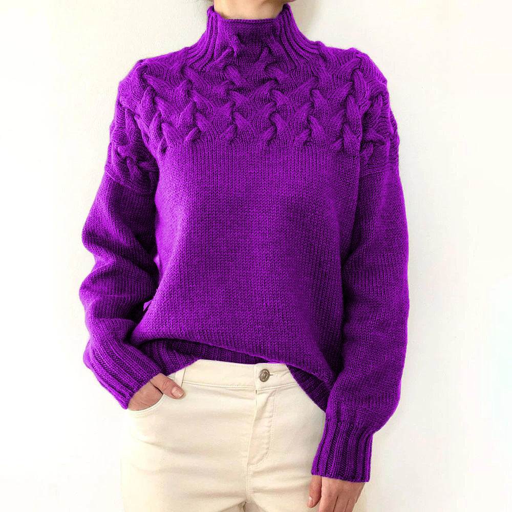 Elena – Varm Strikket Dame Rullekrave