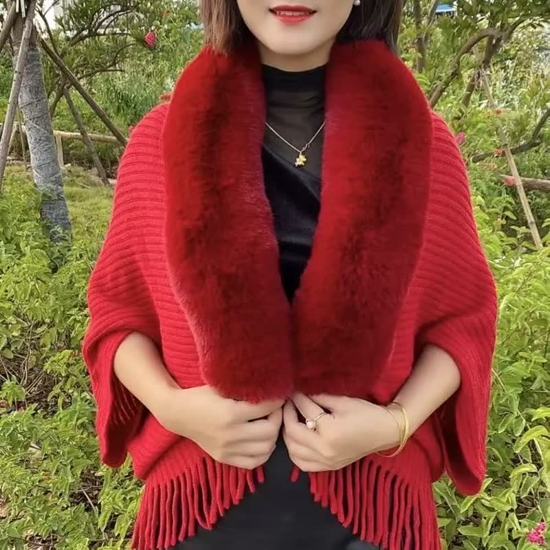Amelin | Poncho tørklæde cardigan
