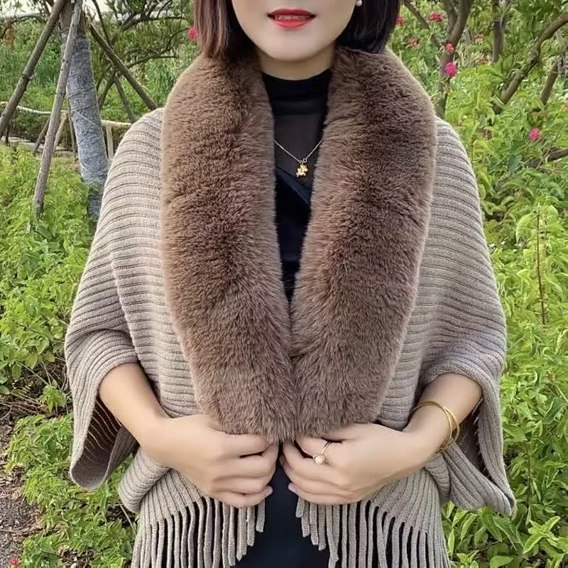 Amelin | Poncho tørklæde cardigan