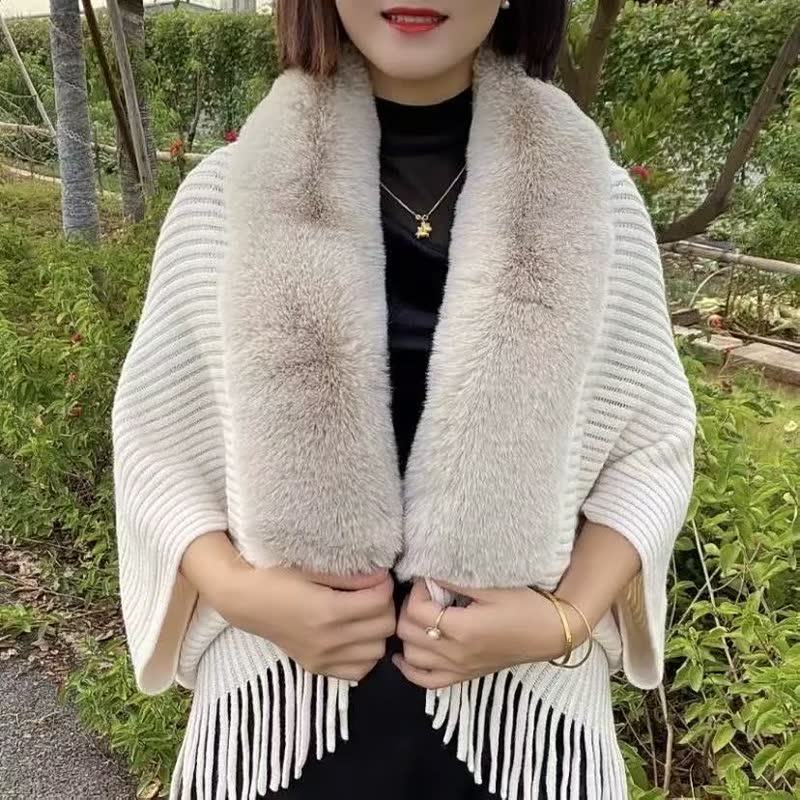 Amelin | Poncho tørklæde cardigan