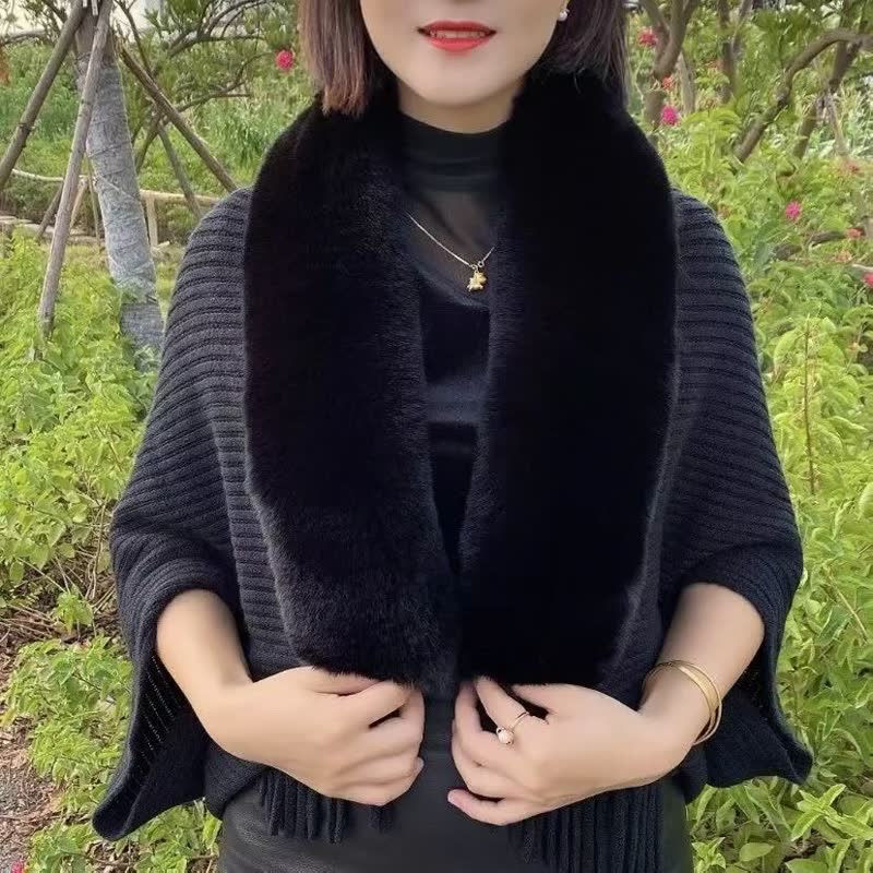 Amelin | Poncho tørklæde cardigan